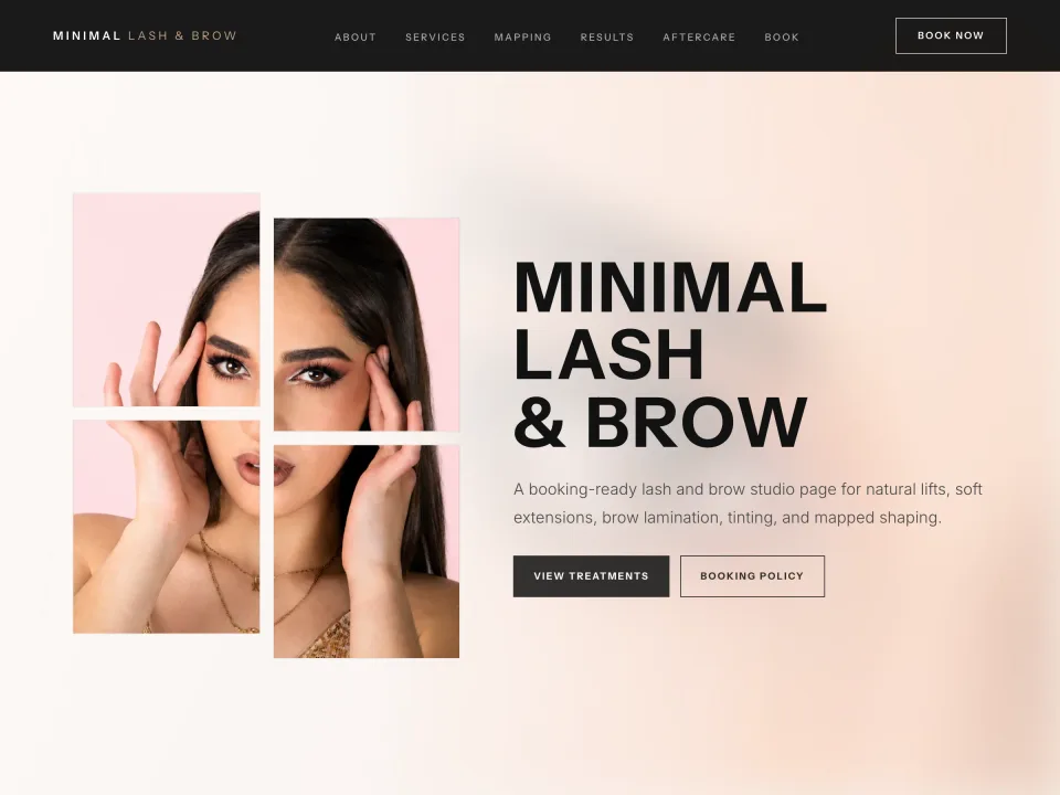 Lash & Brow template